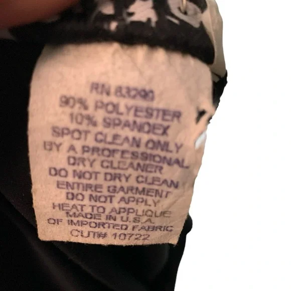 Vintage Black Evening Dress with Splash Rhinestones Size 9/10 - Picture 8 of 8